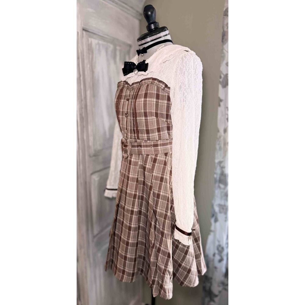 Liz Lisa Lace Pleated Heart Belt Dress Jfashion Gyaru Himekaji Coquette Japan - Picture 8 of 16